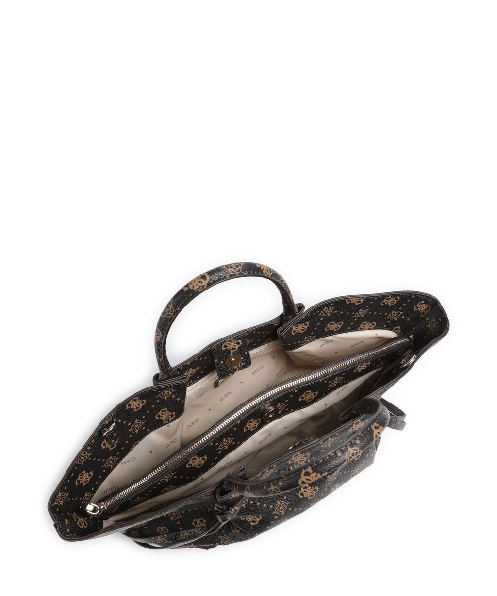 Guess Allegra Girlfriend Logo Handbag espresso logo