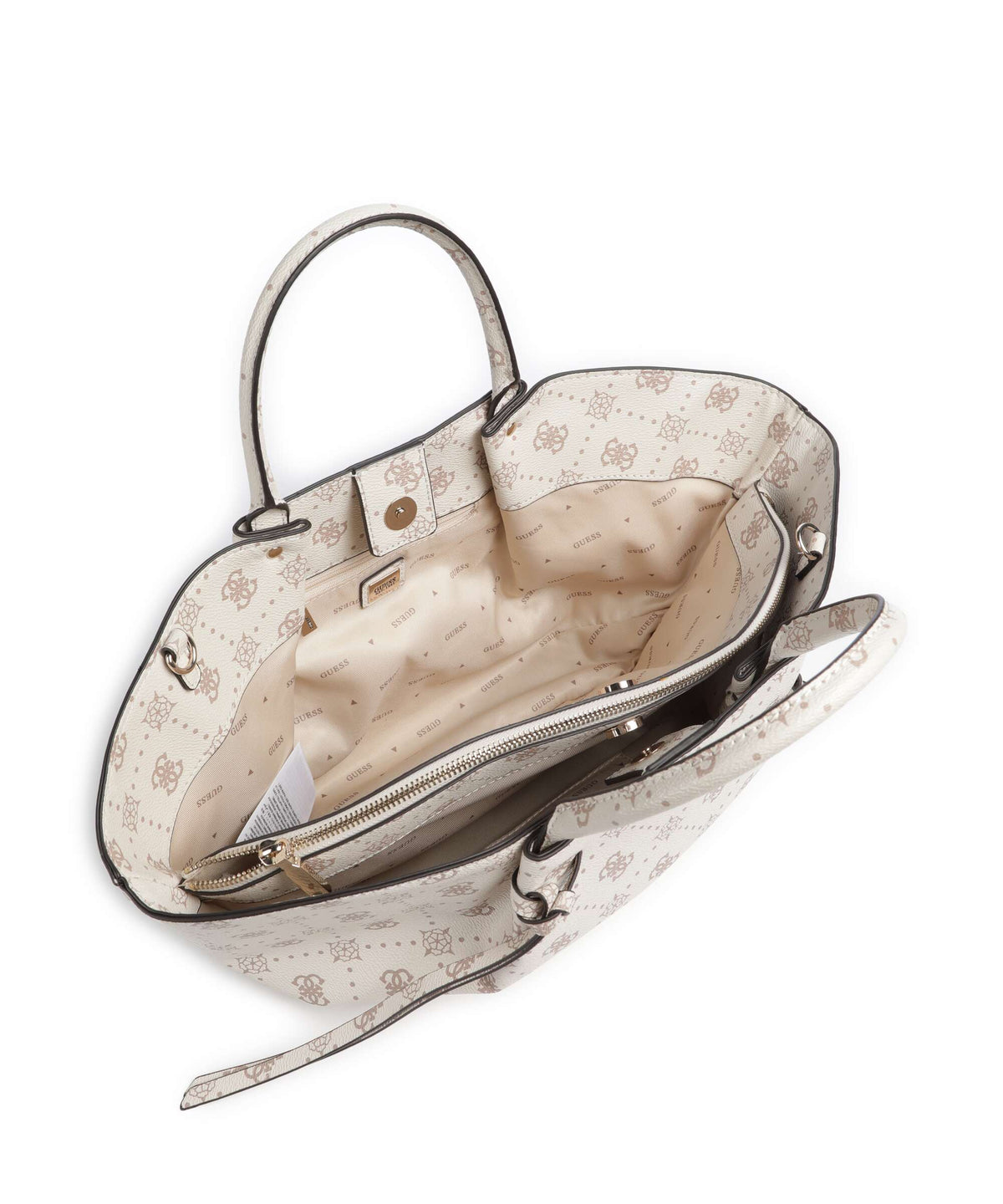 Guess Allegra Girlfriend Logo Handbag vanilla logo