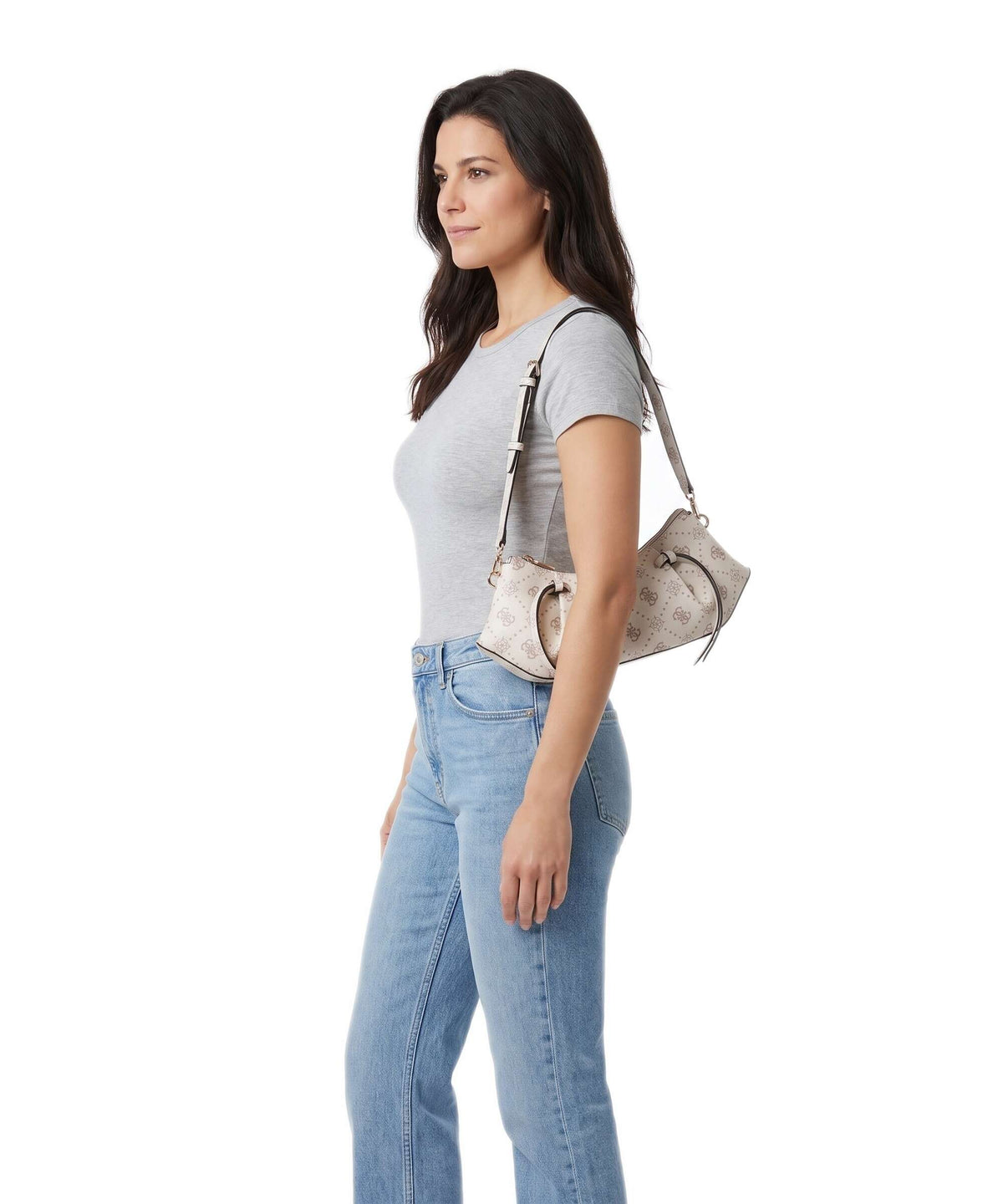 Guess Allegra Logo Shoulder bag vanilla logo