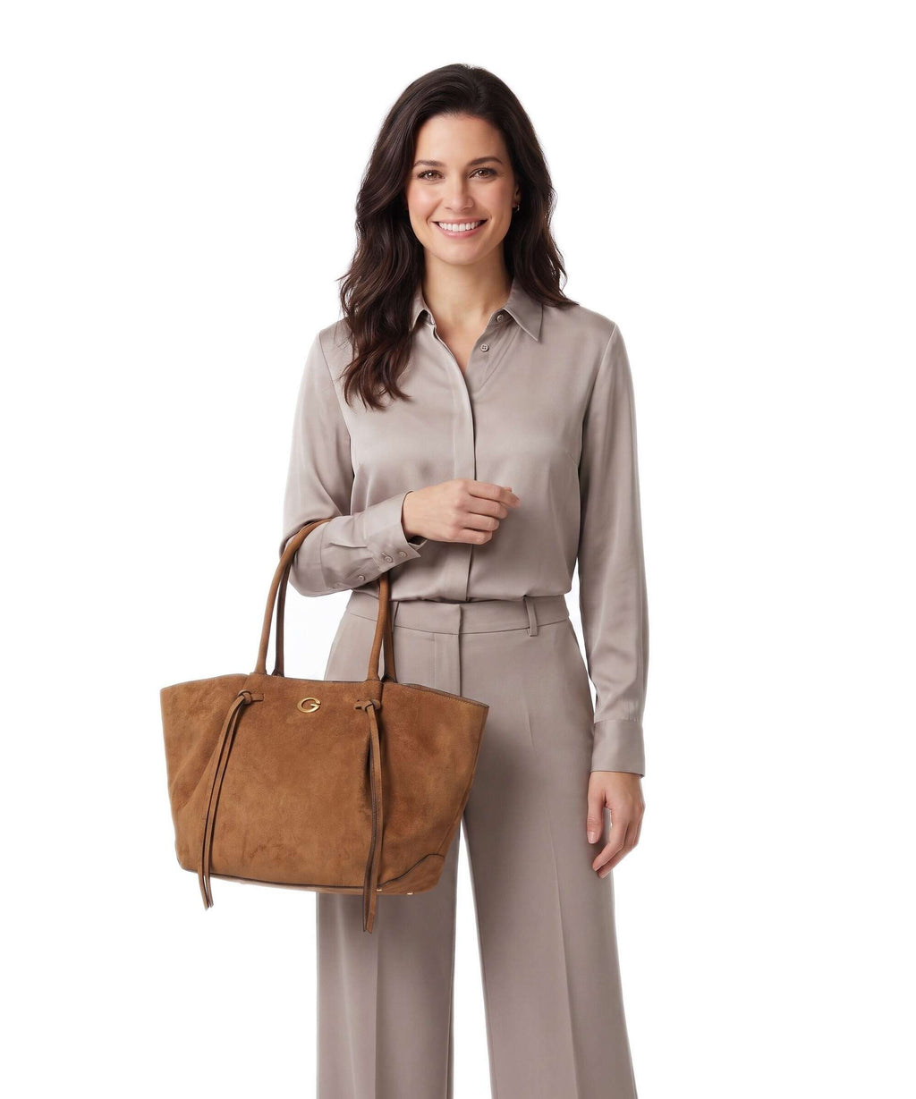 Guess Allegra Girlfriend Tote bag cognac