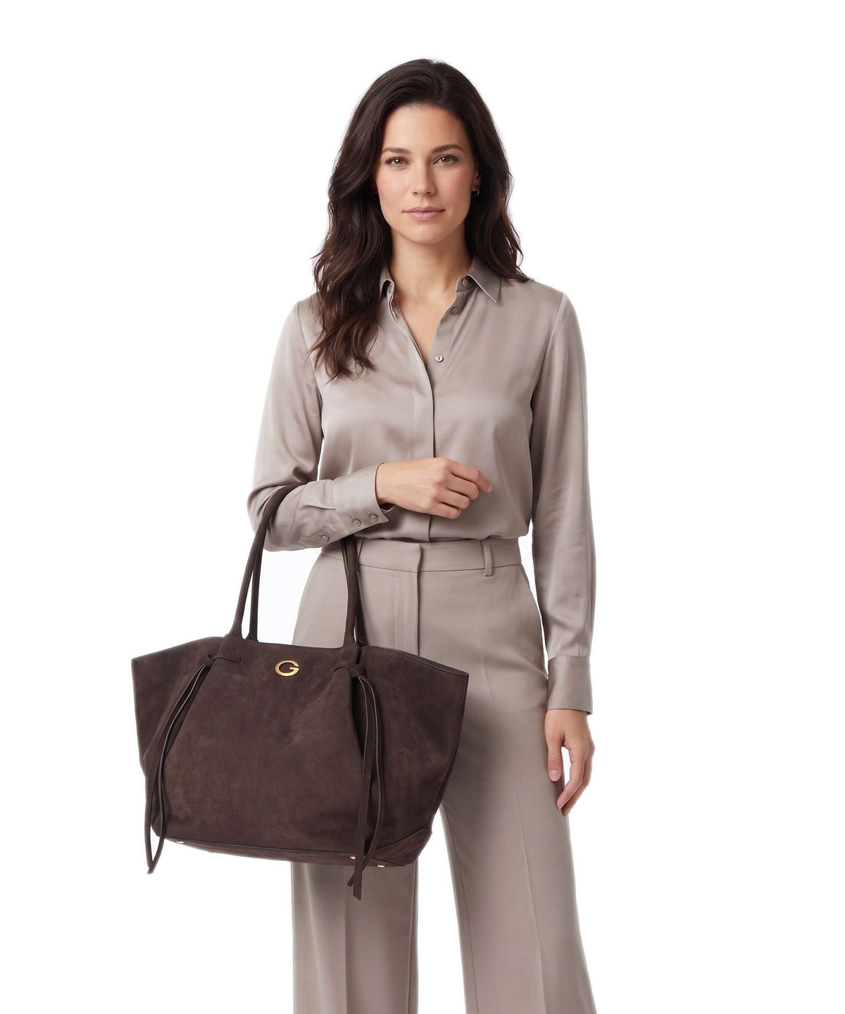 Guess Allegra Girlfriend Tote bag espresso