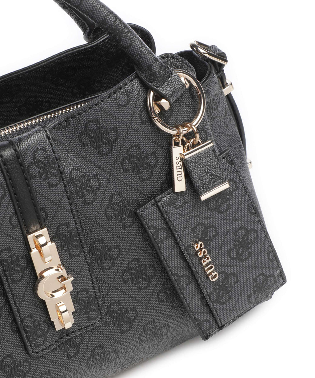 Guess Yvonne Girlfriend Logo Handbag coal logo