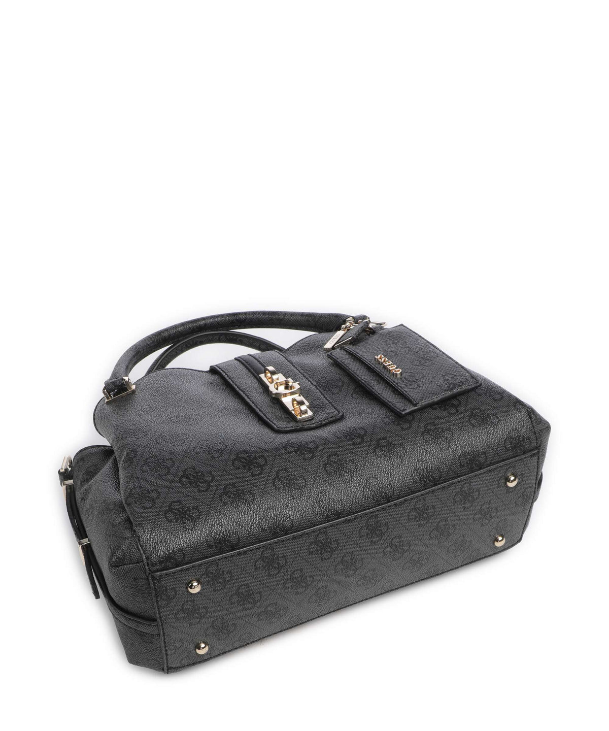 Guess Yvonne Girlfriend Logo Handbag coal logo