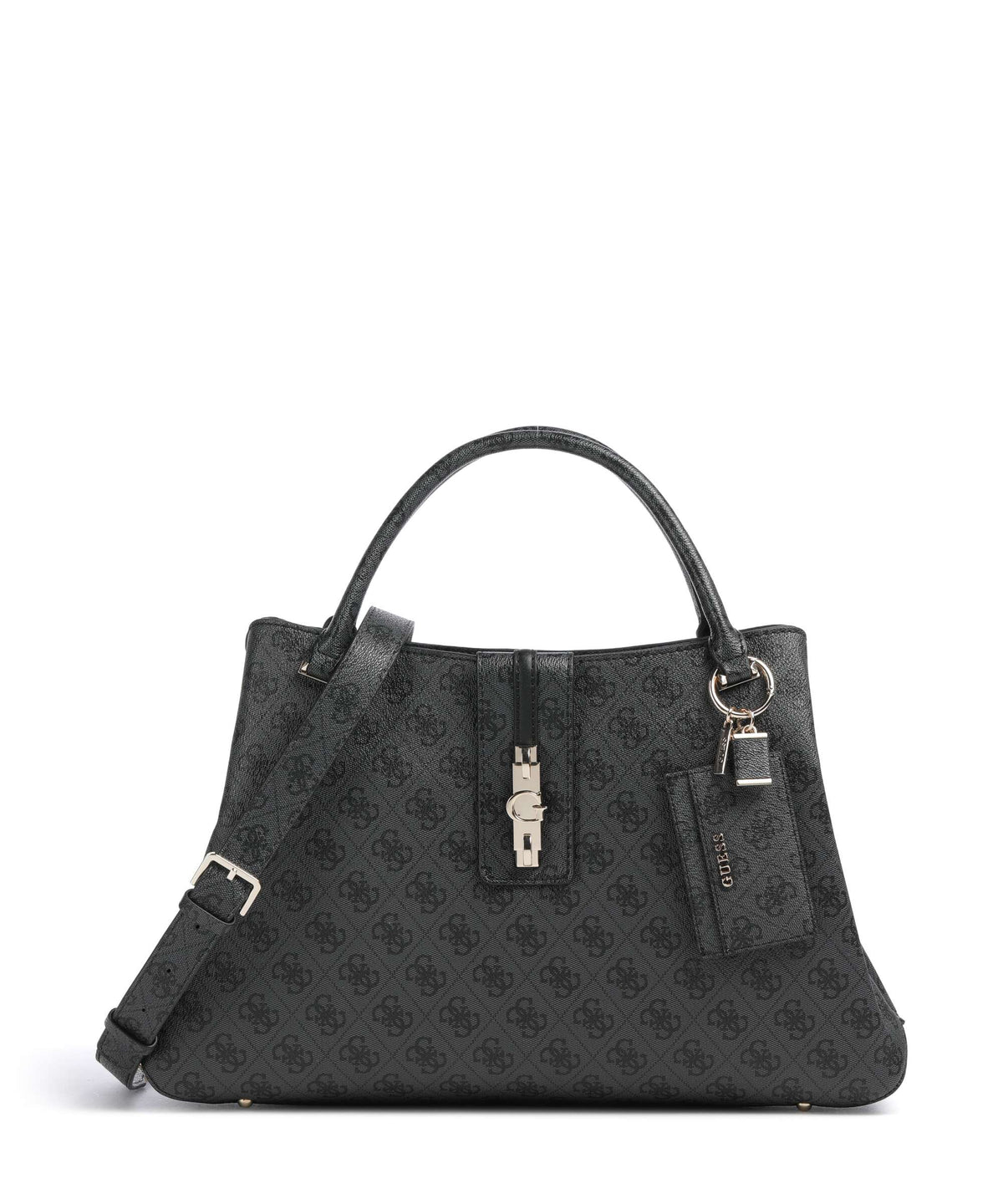 Guess Yvonne Girlfriend Logo Handbag coal logo