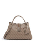 Guess Yvonne Girlfriend Logo Handbag latte logo