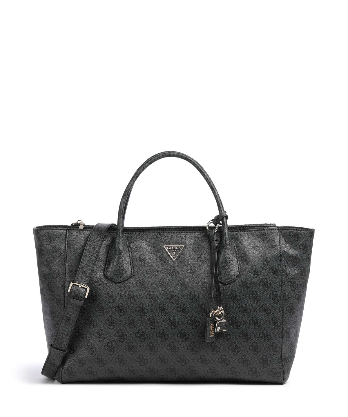 Guess Marissa Tech Logo Handbag coal logo