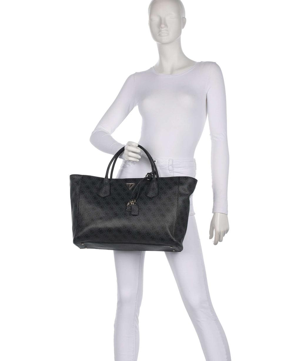 Guess Marissa Tech Logo Handbag coal logo