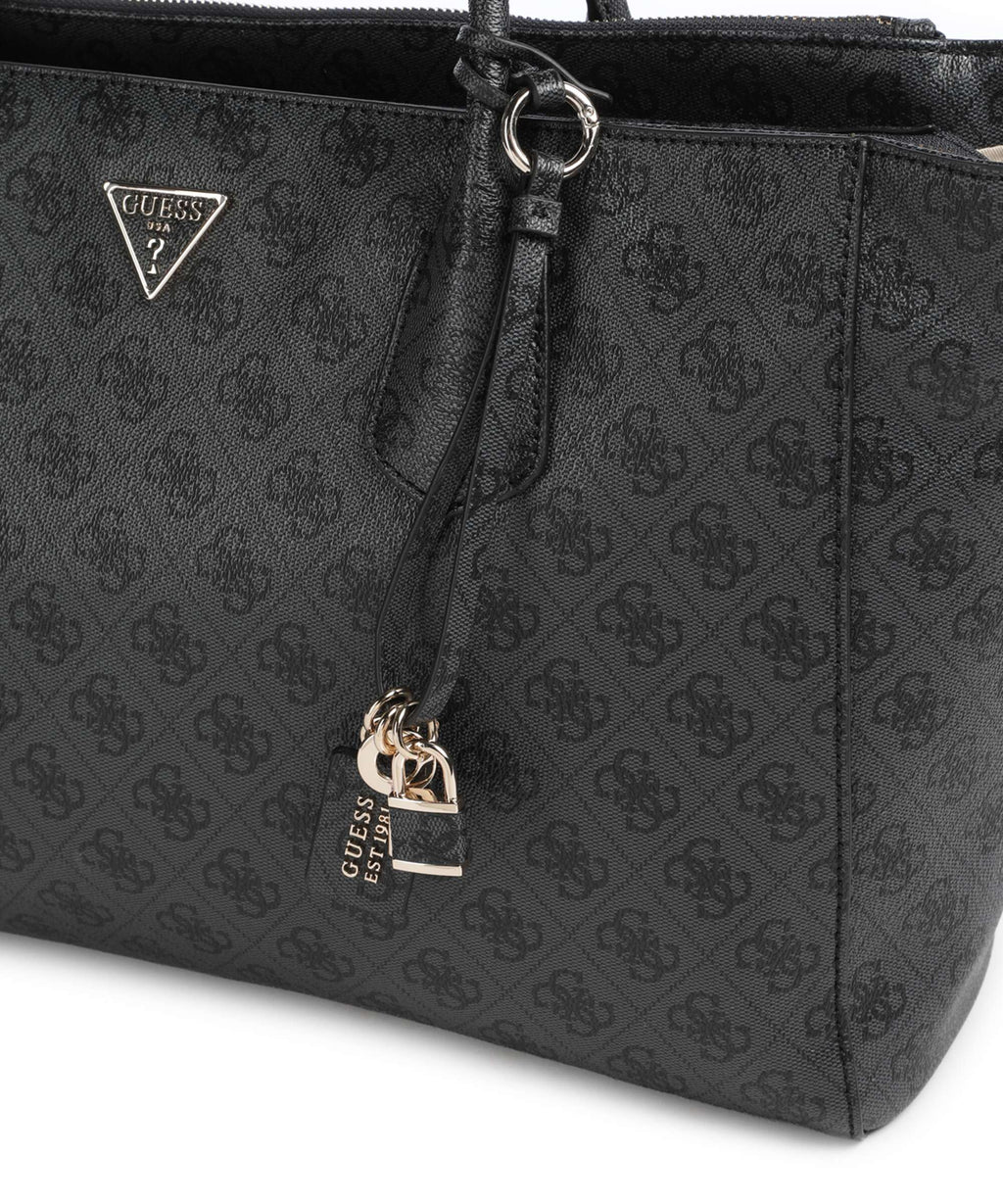 Guess Marissa Tech Logo Handbag coal logo