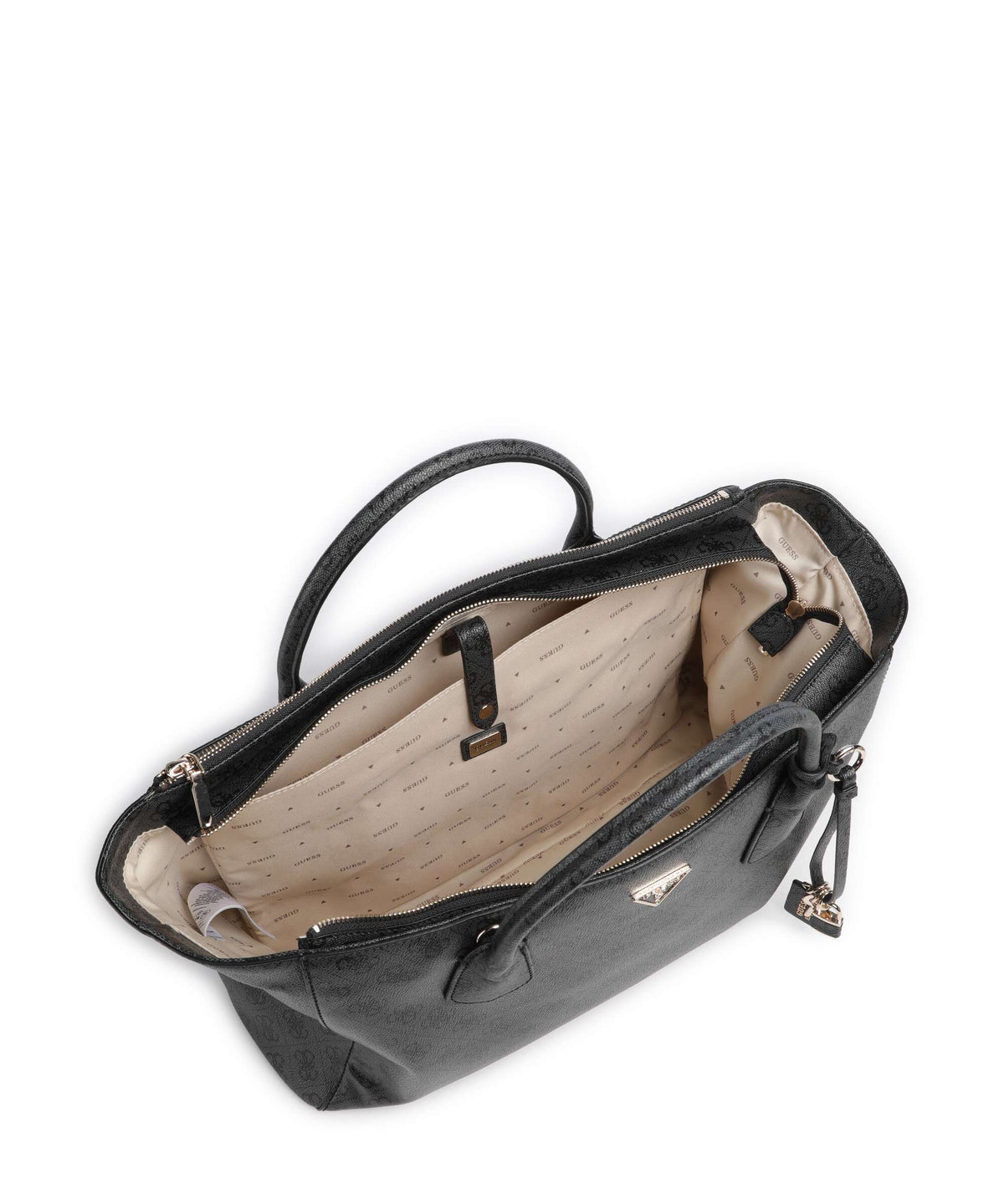 Guess Marissa Tech Logo Handbag coal logo
