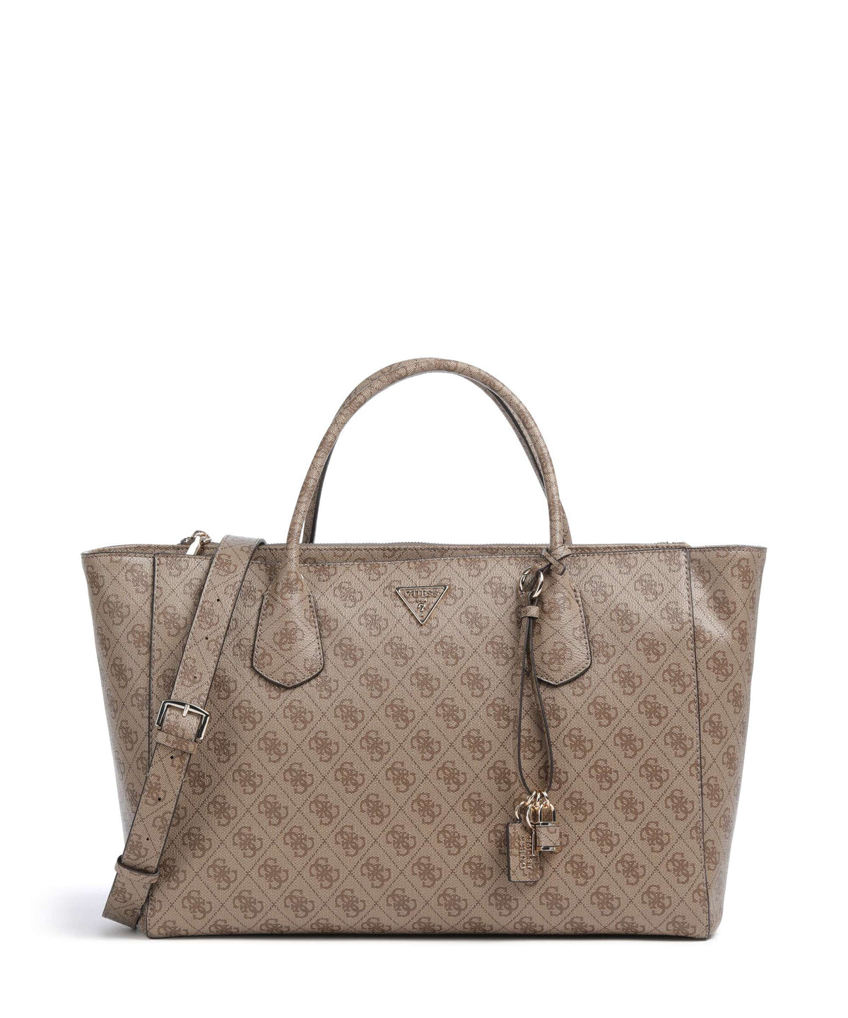Guess Marissa Tech Logo Handbag latte logo