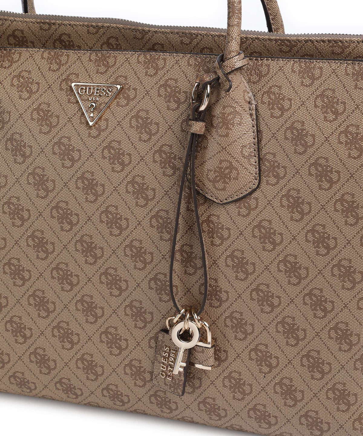 Guess Marissa Tech Logo Handbag latte logo