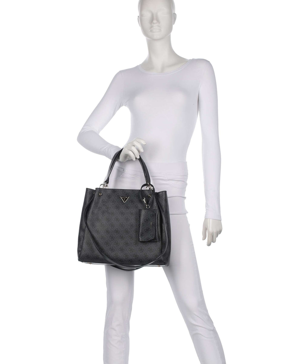 Guess Lorella Girlfriend Logo Handbag coal logo