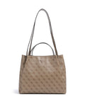 Guess Lorella Girlfriend Logo Handbag latte logo