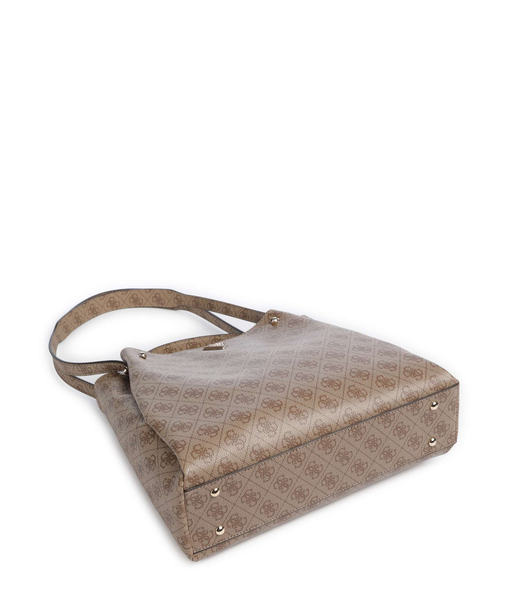 Guess Lorella Girlfriend Logo Handbag latte logo