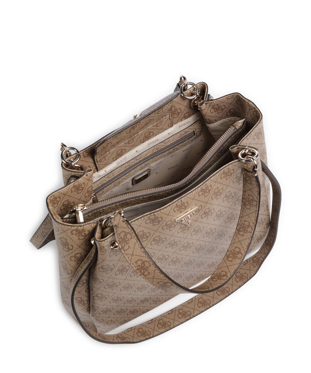 Guess Lorella Girlfriend Logo Handbag latte logo