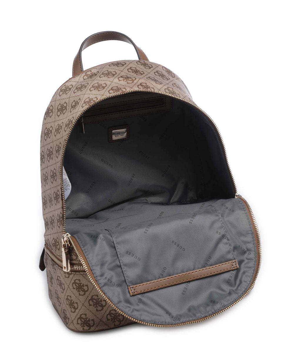 Guess Adrian Logo Medium Backpack latte logo