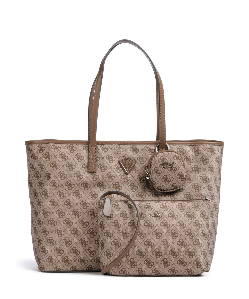 Guess Adrian Tech Logo Large Tote bag latte logo