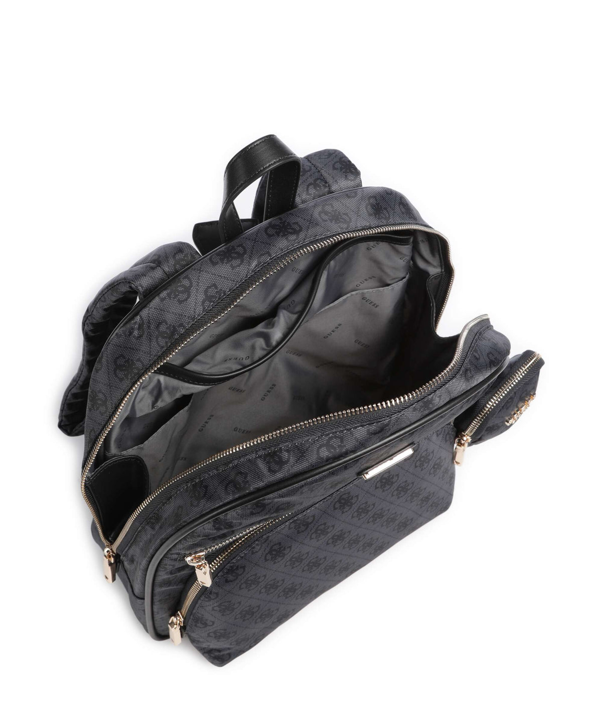 Guess Adrian Tech Logo Large Backpack coal logo