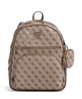 Guess Adrian Tech Logo Large Backpack latte logo