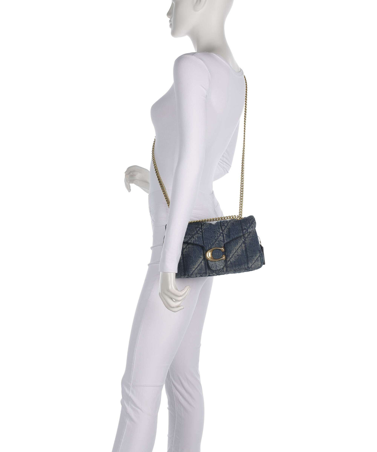 Coach Tabby Soft Quilted Loved Denim 26 Shoulder bag dark indigo