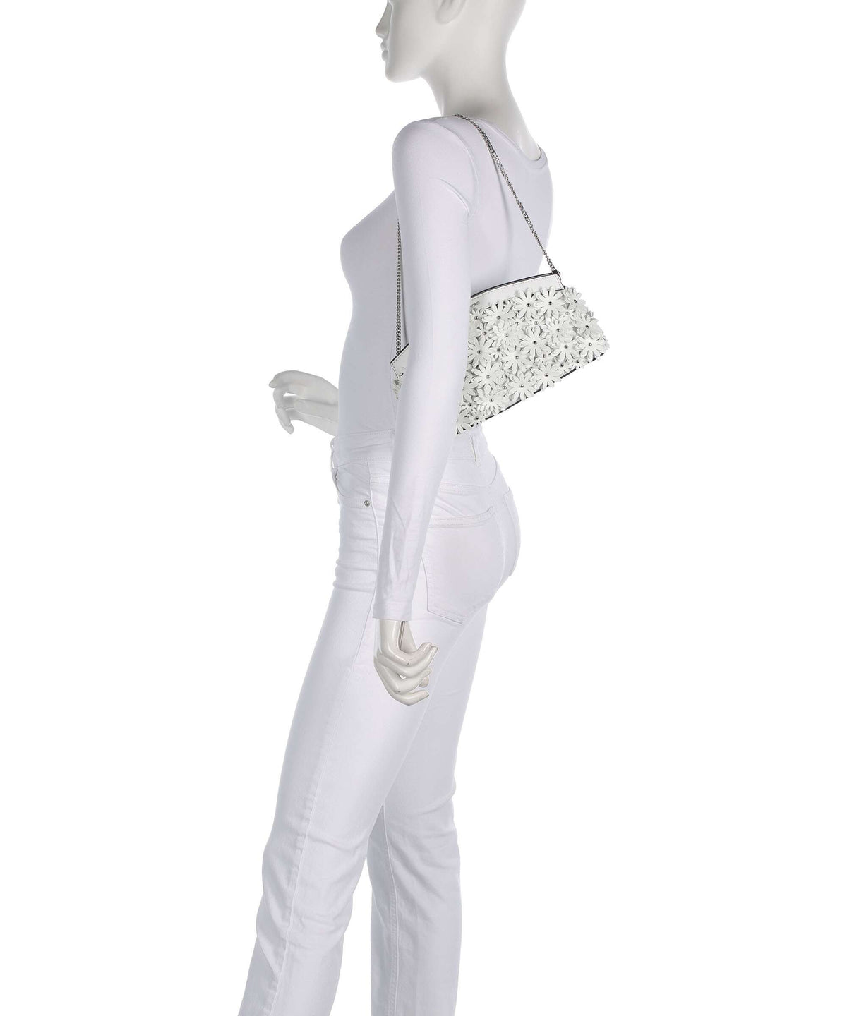 Michael Kors Athena Dome Chain Small Shoulder bag optic white