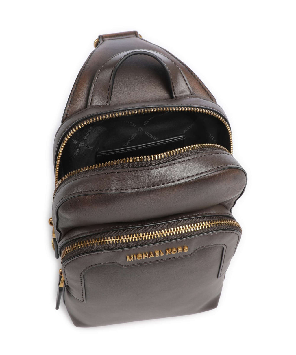 Michael Kors Hudson Medium Sling bag chocolate