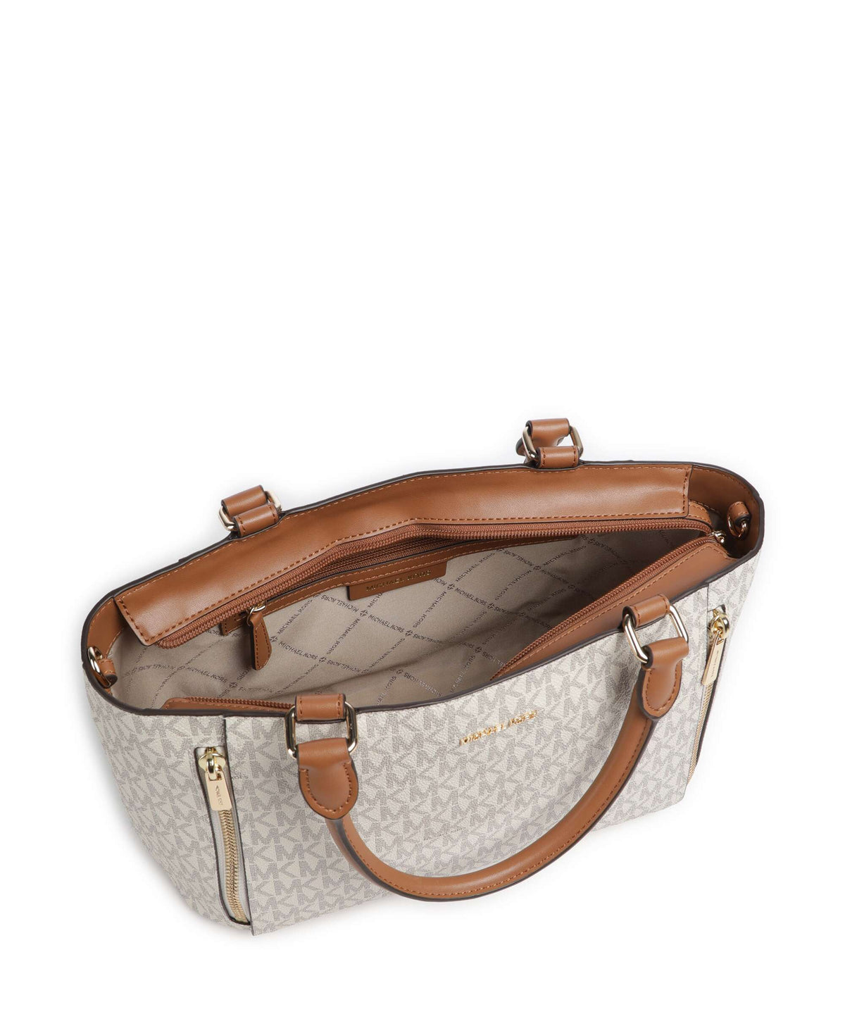 Michael Kors Nabela Small Handbag vanilla/acorn