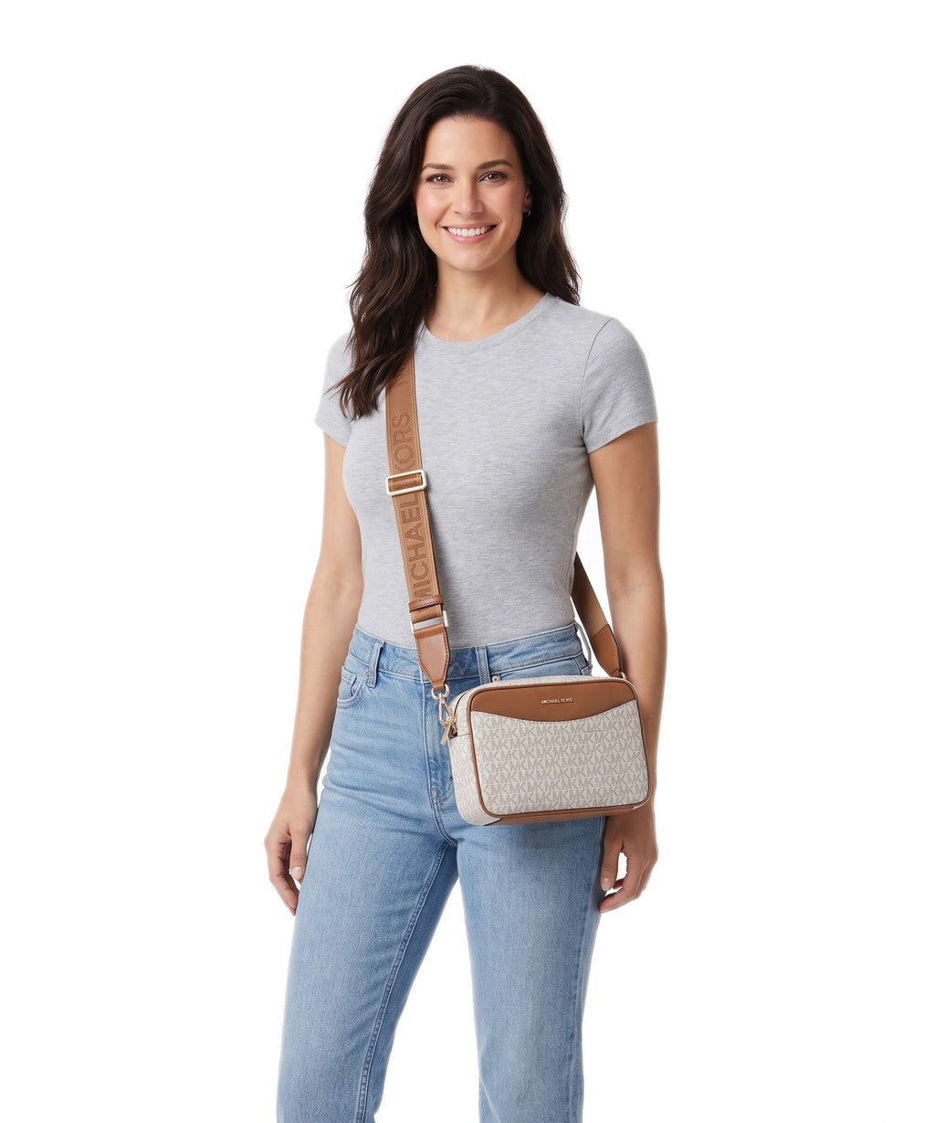 Michael Kors Bev Large Crossbody bag vanilla/acorn
