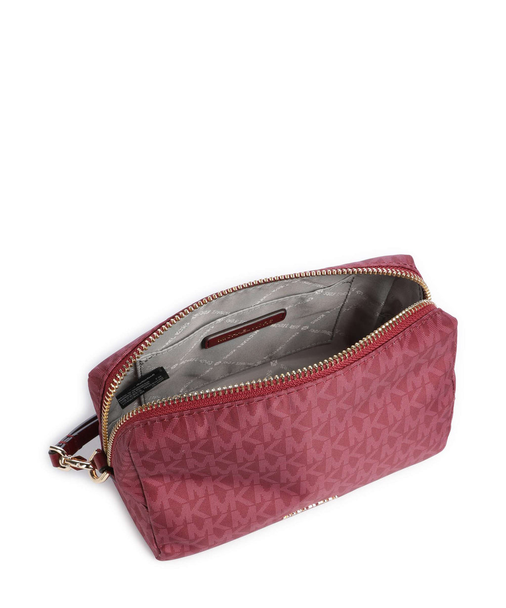 Michael Kors Zadie Small Cosmetic bag deep red