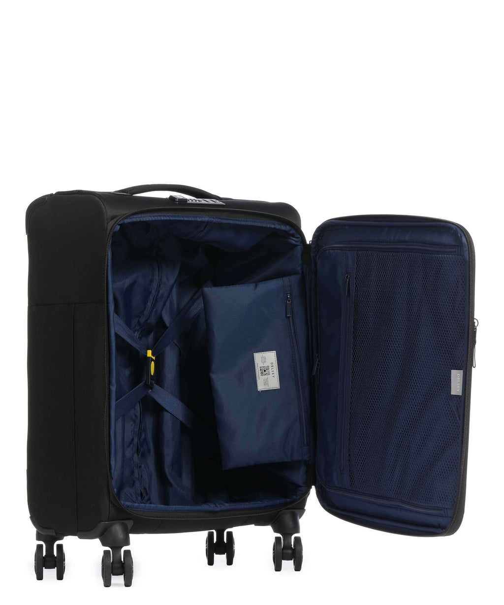 Delsey Paris Brochant 3 Spinner (4 wheels) deep black