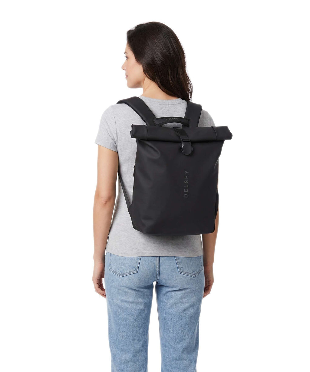 Delsey Paris Turenne Soft Rolltop backpack black