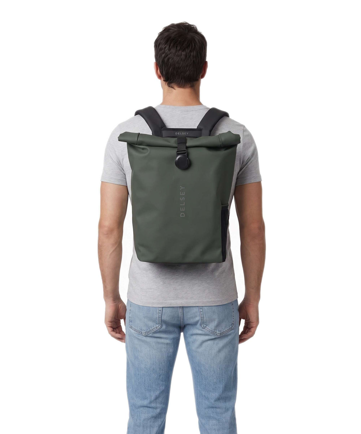 Delsey Paris Turenne Soft Rolltop backpack green
