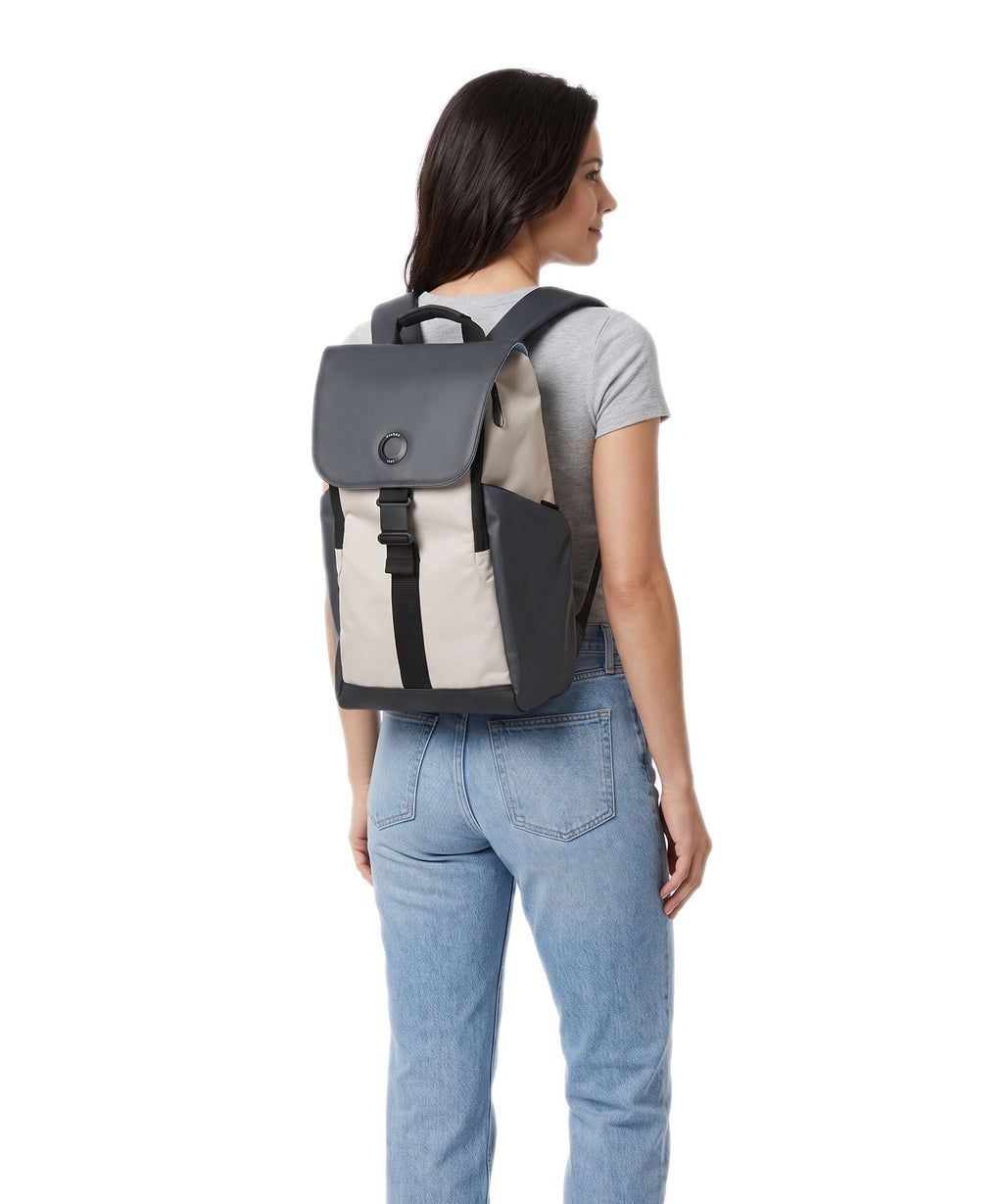 Delsey Paris Securflap Laptop backpack sand
