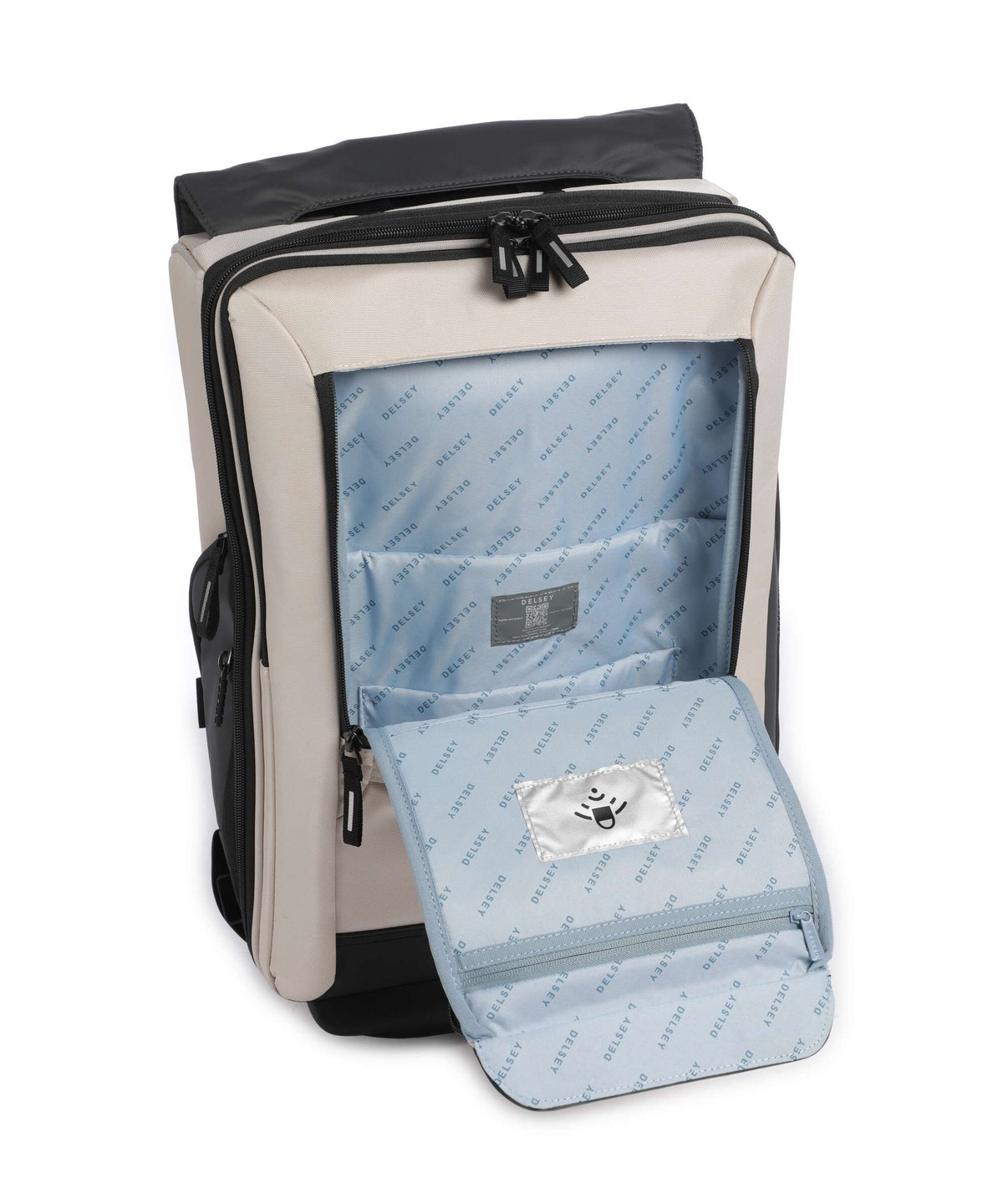 Delsey Paris Securflap Backpack with wheels sand
