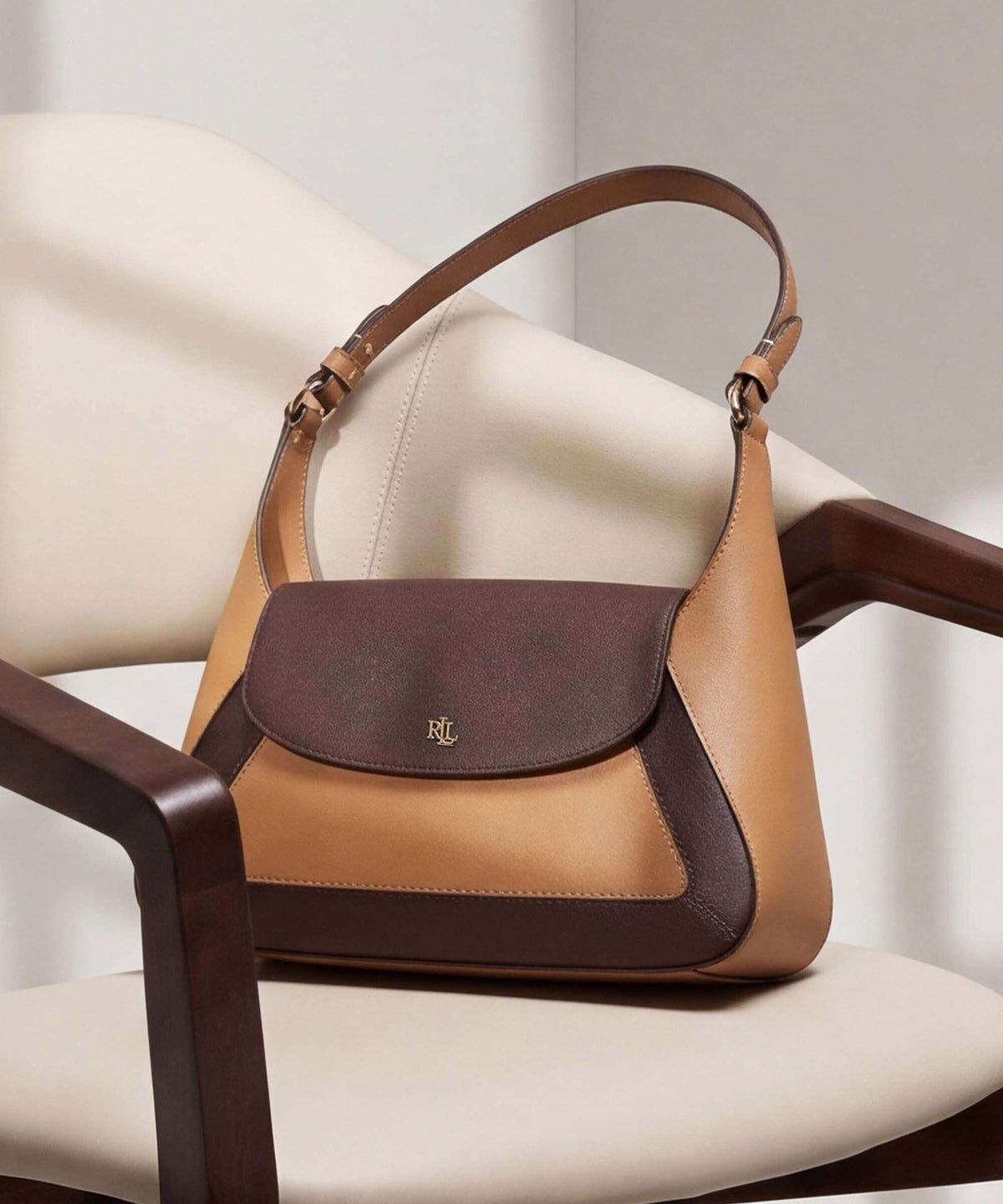 Lauren Ralph Lauren Schylar Medium Shoulder bag camel/chestnut brown