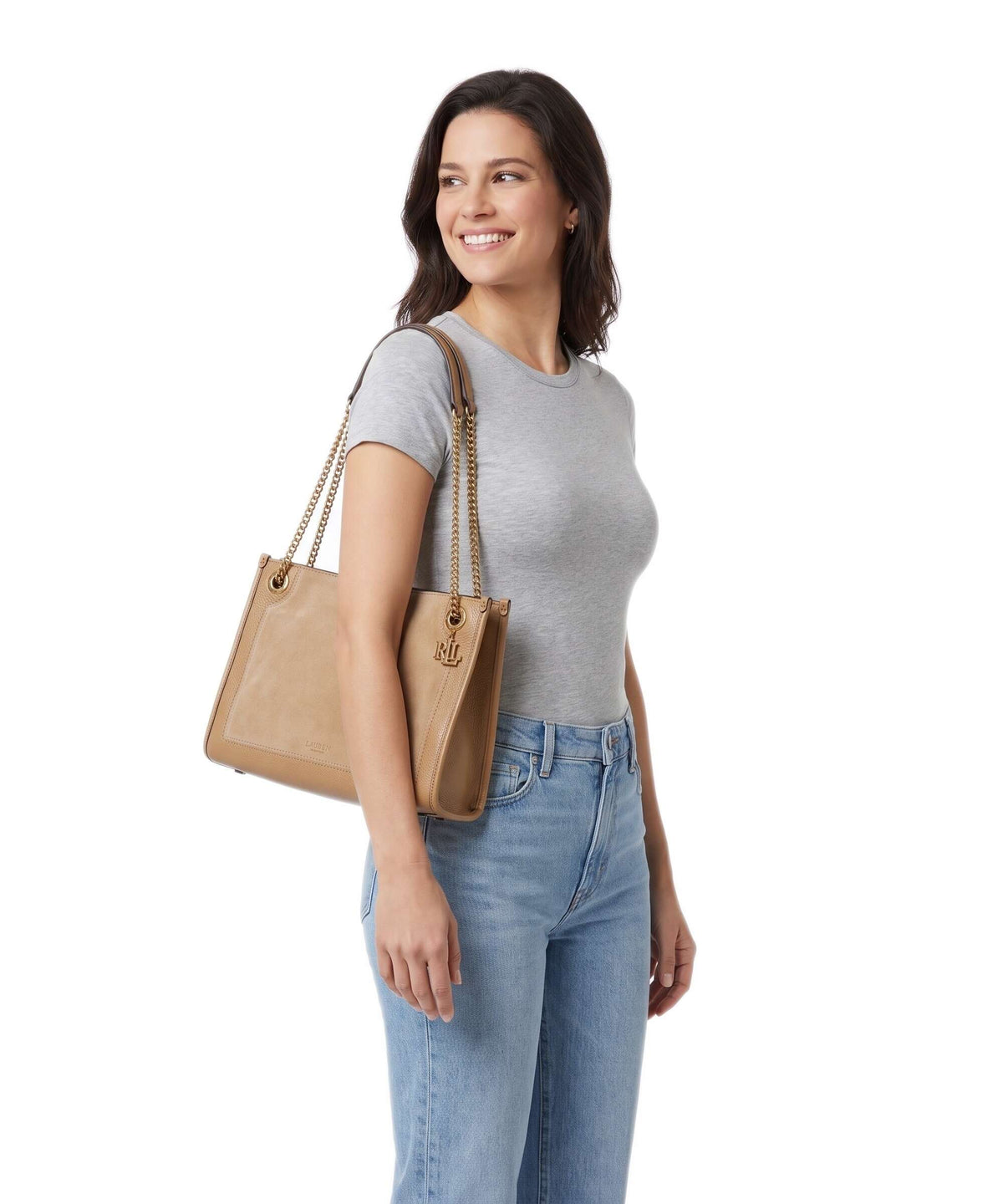 Lauren Ralph Lauren Bradley Medium Shoulder bag camel