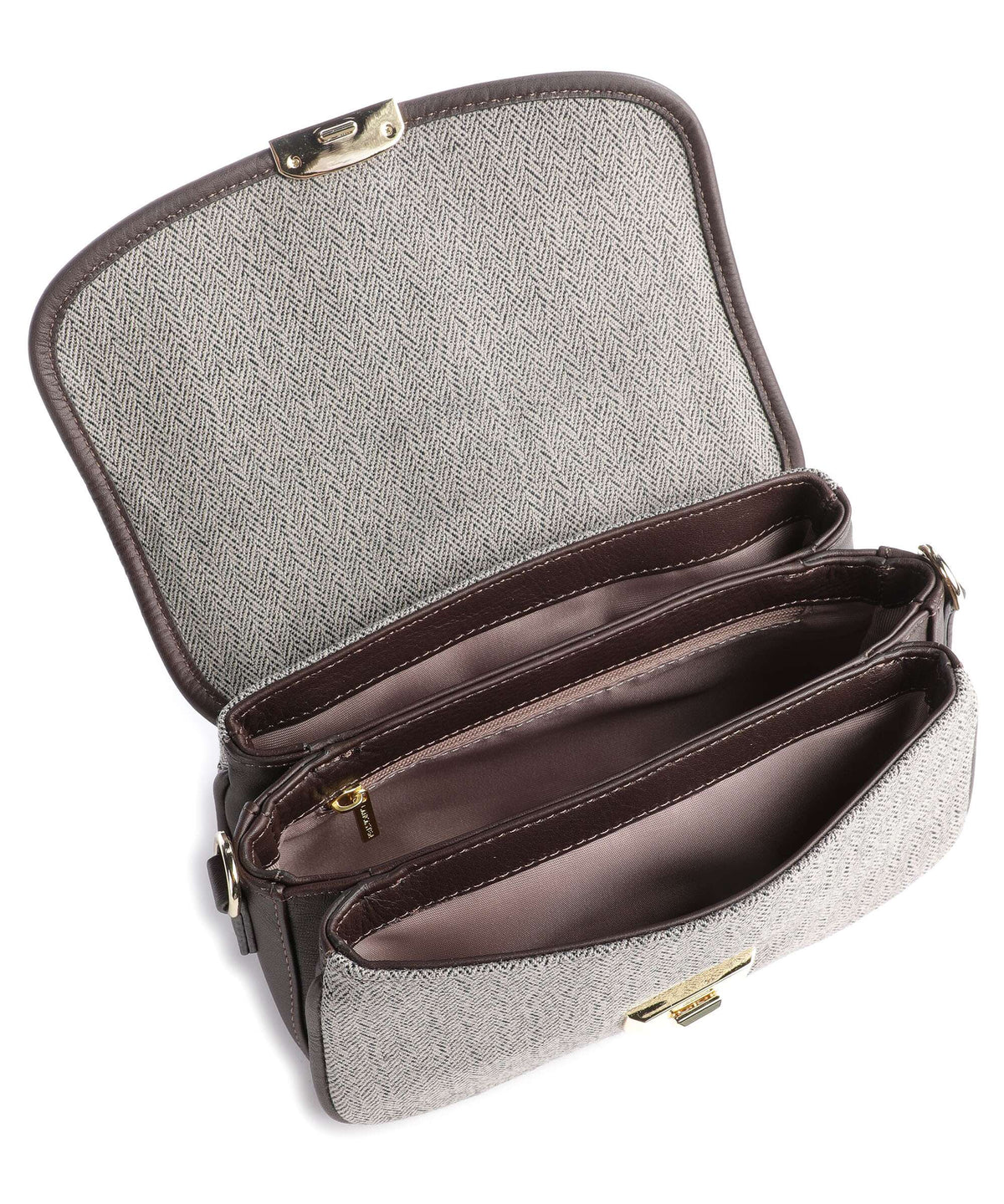 Lancaster Chevron Fia Crossbody bag marron chevron