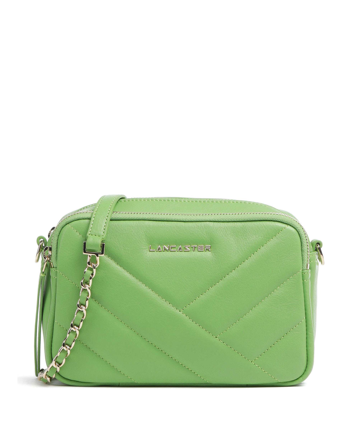 Lancaster Soft Matelassé Crossbody bag vertmouss