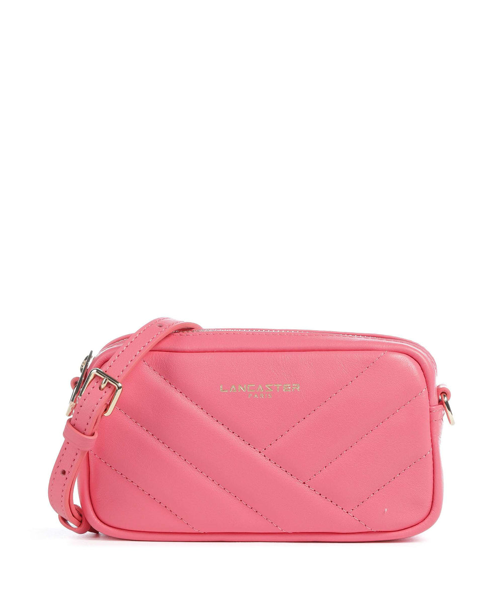 Lancaster Soft Matelassé Crossbody bag rose fonce