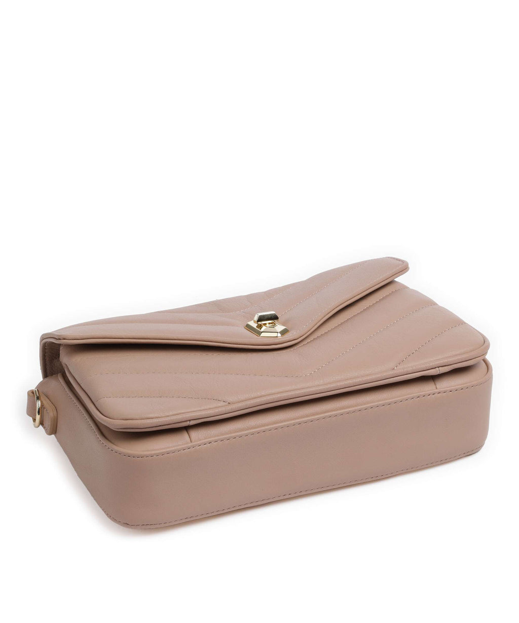 Lancaster Soft Matelassé Crossbody bag nuderose