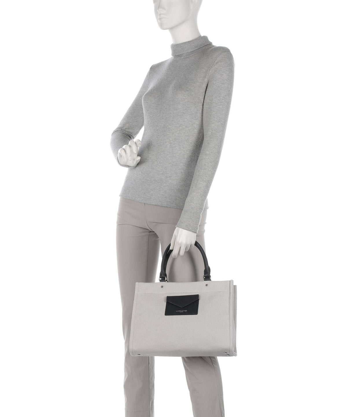 Lancaster Actual Conscious Canvas Handbag grisclai