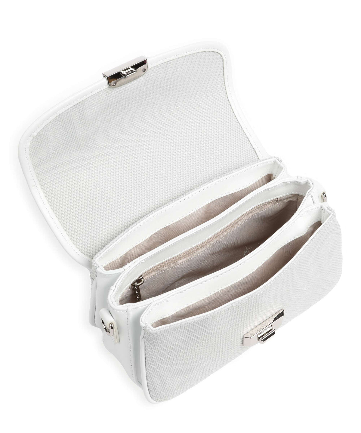 Lancaster Canvas Fia Crossbody bag blanc