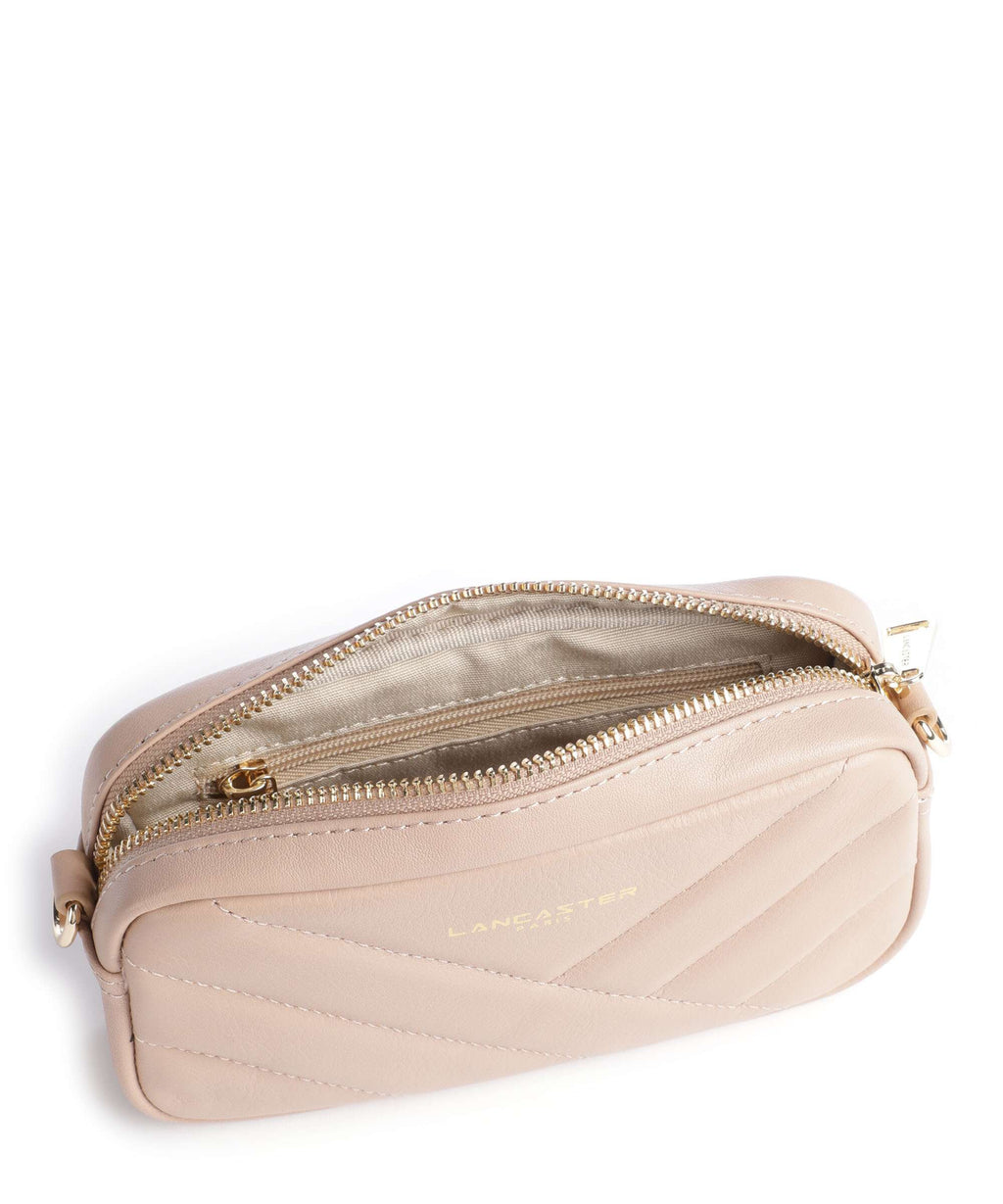 Lancaster Soft Matelassé Crossbody bag nuderose