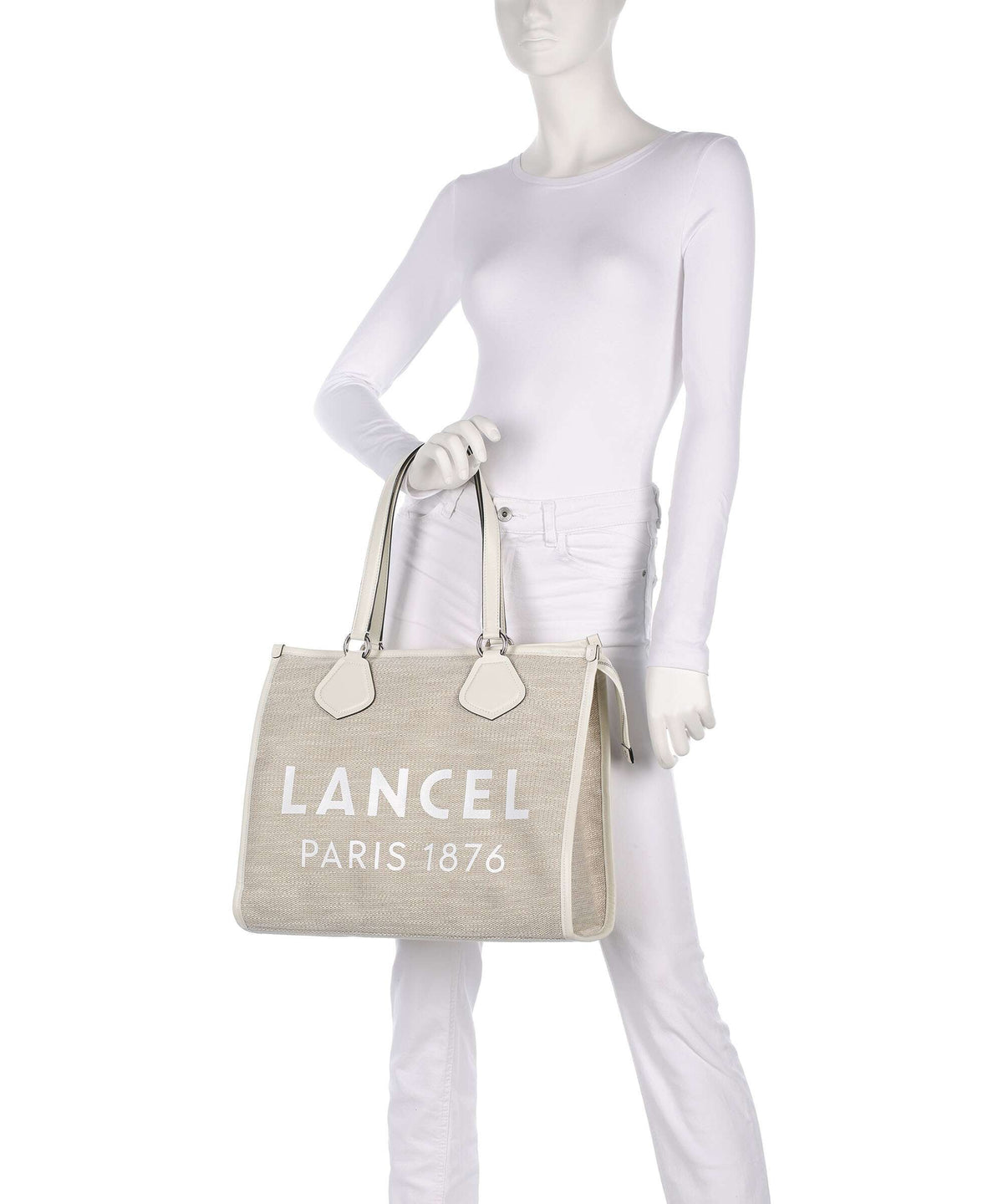 Lancel L Tote bag natural/white