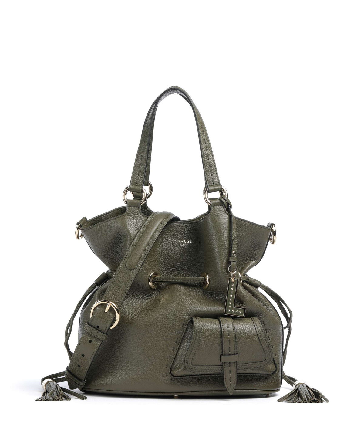 Lancel Premier Flirt M Bucket bag dark khaki
