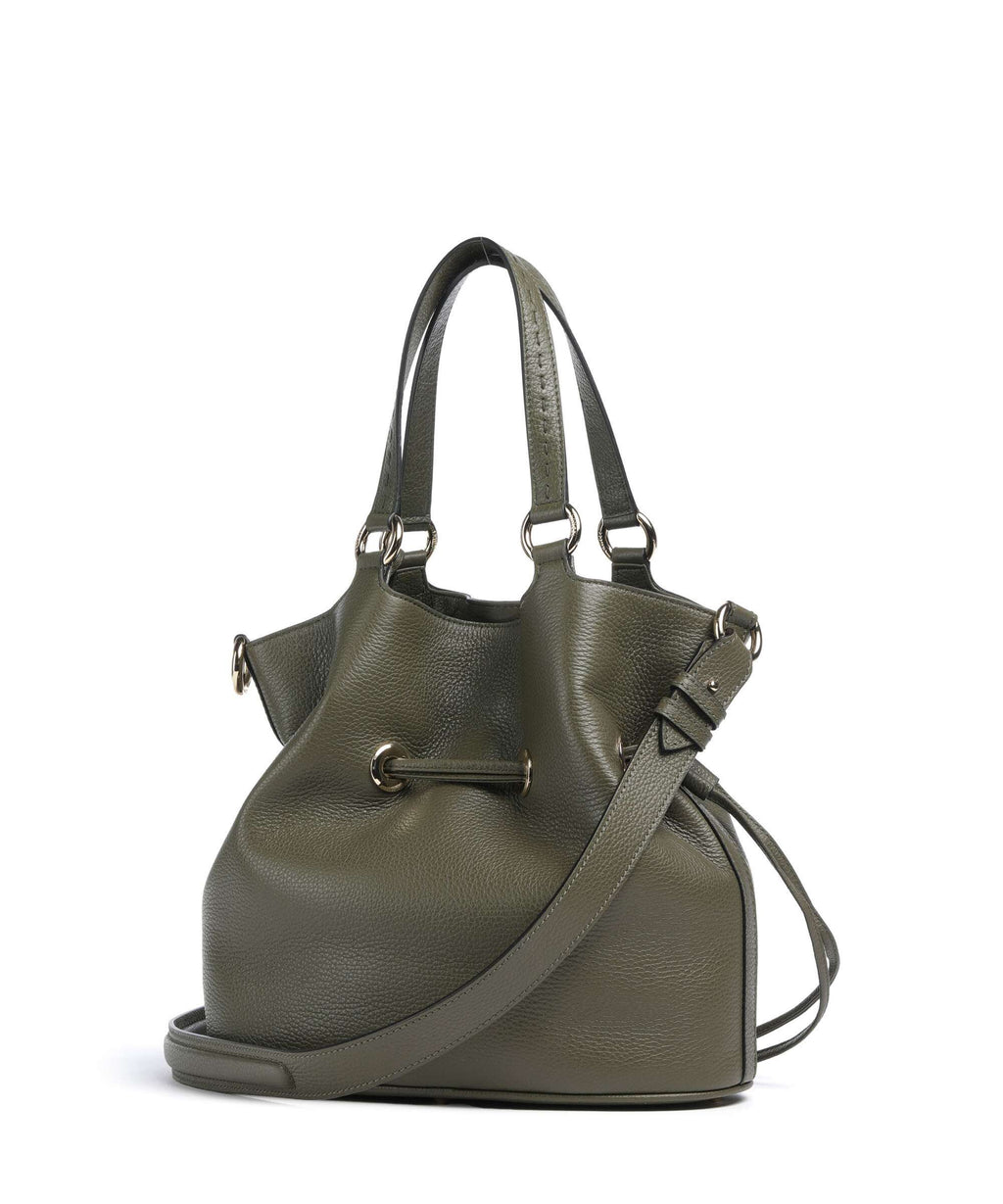 Lancel Premier Flirt M Bucket bag dark khaki
