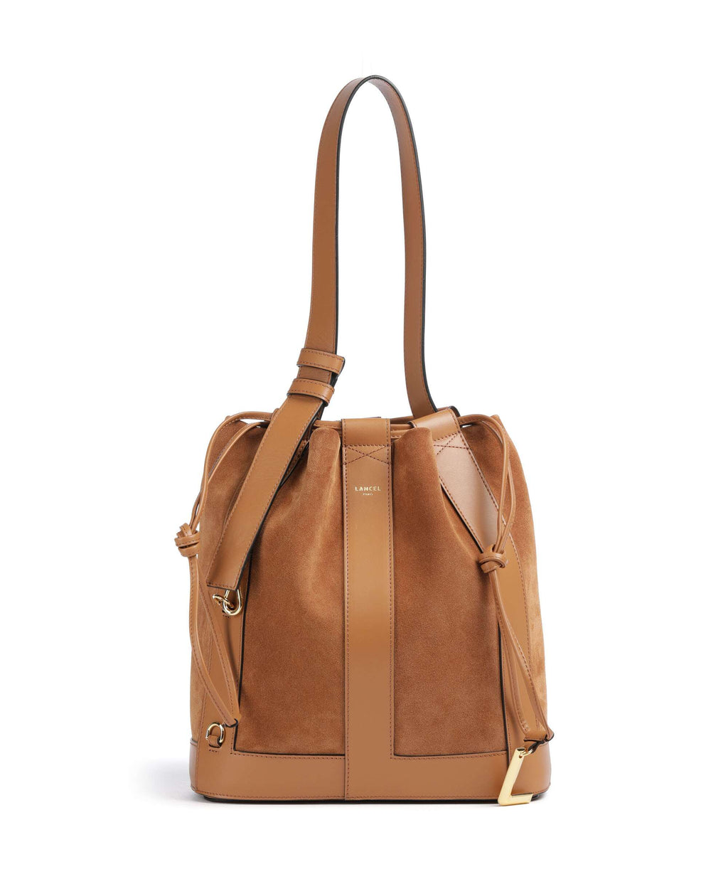 Lancel Elles M Bucket bag camel
