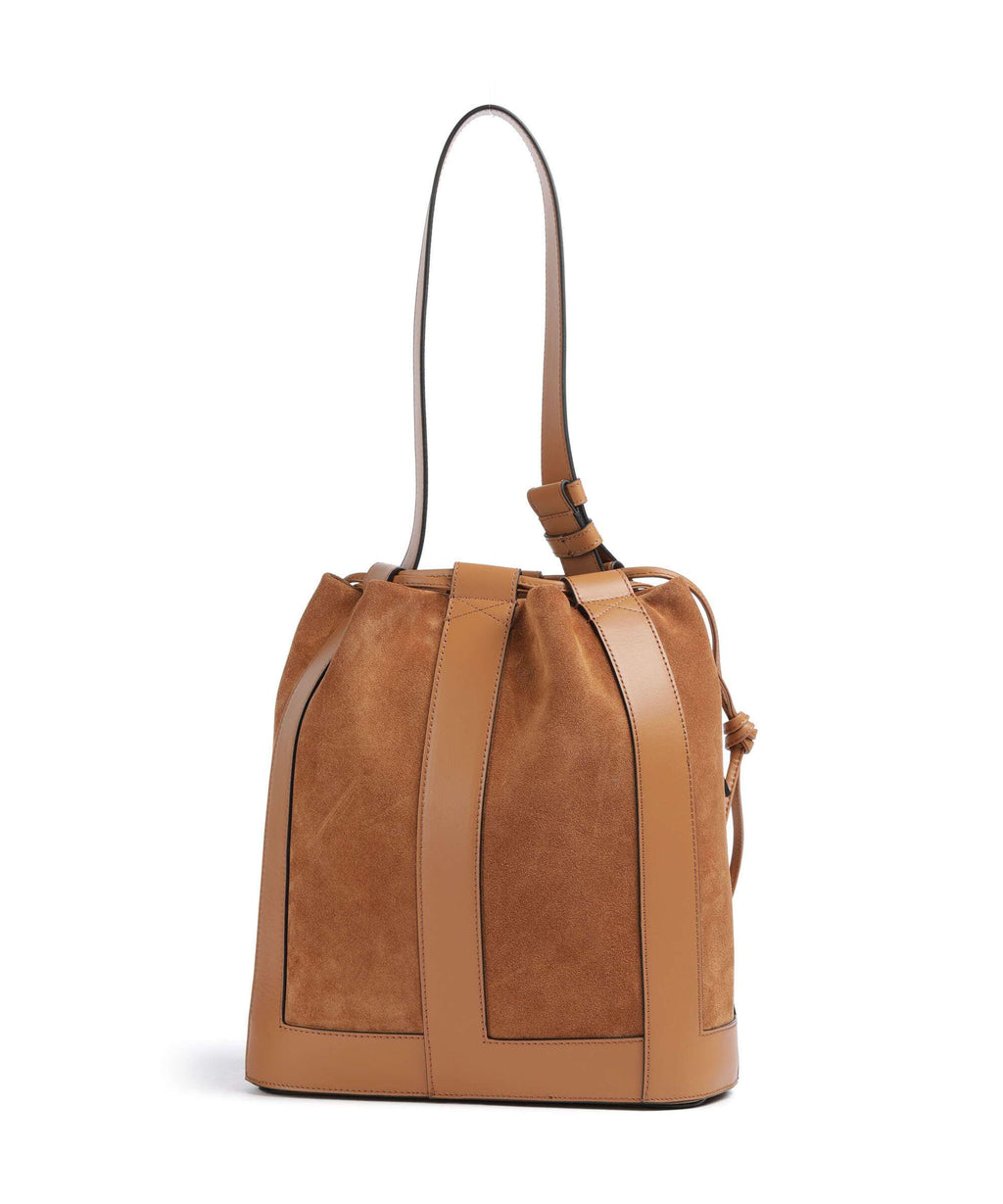 Lancel Elles M Bucket bag camel