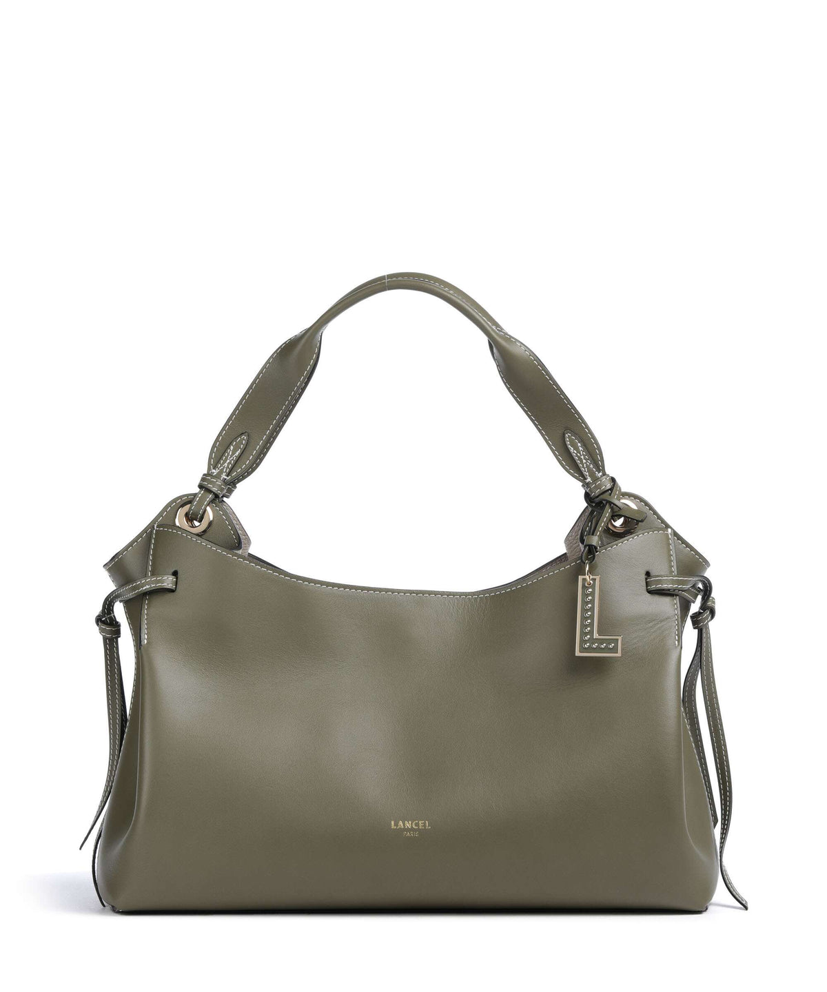 Lancel Swann M Hobo bag dark khaki