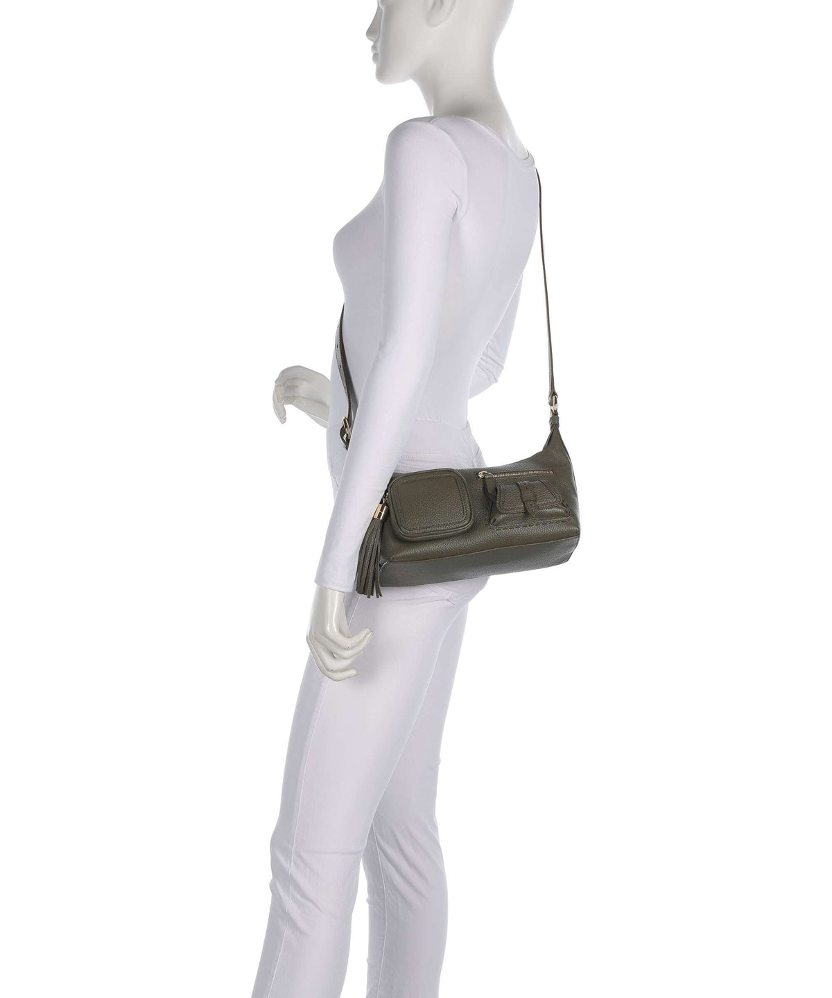 Lancel Premier Flirt S Crossbody bag dark khaki